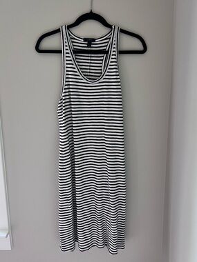 J. Crew Navy and White Striped Dress